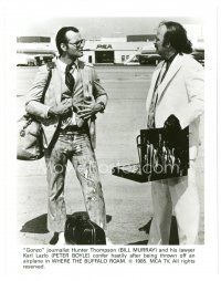 2s941 WHERE THE BUFFALO ROAM TV 8x10 still R85 Bill Murray as Hunter S. Thompson, Peter Boyle!