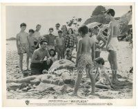 2s942 WHIPLASH 8x10 still '49 Dane Clark on beach shows kids sand sculpture of woman!