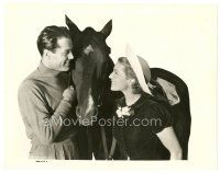 2s953 WINGS OF THE MORNING 8x10 still '37 c/u of Henry Fonda & pretty Annabella with race horse!