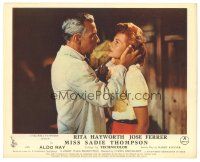 2s022 MISS SADIE THOMPSON color English FOH LC '53 Jose Ferrer about to kiss sexy Rita Hayworth!