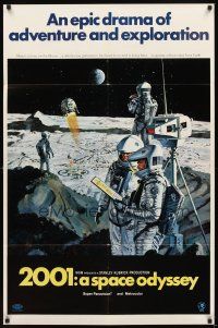 2w022 2001: A SPACE ODYSSEY 70mm style B 1sh '68 Stanley Kubrick, art of astronauts by Bob McCall