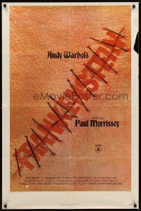 2w050 ANDY WARHOL'S FRANKENSTEIN 1sh '74 Paul Morrissey, great image of title in stitches!