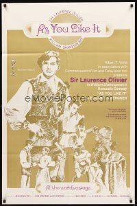 2w065 AS YOU LIKE IT 1sh R60s Sir Laurence Olivier in William Shakespeare's romantic comedy!