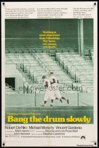 2w078 BANG THE DRUM SLOWLY 1sh '73 Robert De Niro, image of New York Yankees baseball stadium!