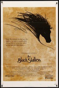 2w118 BLACK STALLION style A 1sh '79 Kelly Reno, Teri Garr, Carroll Ballard, great horse art!