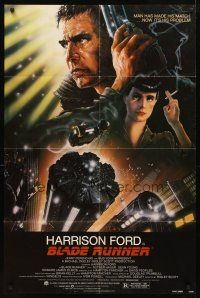 2w121 BLADE RUNNER 1sh '82 Harrison Ford, Ridley Scott, John Alvin art!