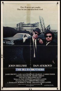 2w132 BLUES BROTHERS 1sh '80 John Belushi & Dan Aykroyd are on a mission from God!