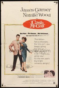 2w176 CASH MCCALL 1sh '60 James Garner, Natalie Wood, big bright romantic delight!