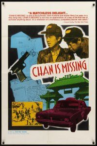 2w183 CHAN IS MISSING 1sh '82 great Zand Gee design for Wayne Wang cult classic!