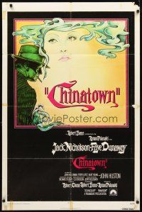 2w192 CHINATOWN int'l 1sh '74 art of Jack Nicholson & Faye Dunaway by Jim Pearsall, Roman Polanski