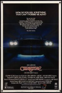 2w197 CHRISTINE 1sh '83 written by Stephen King, directed by John Carpenter, creepy car image!