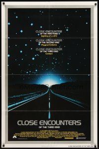 2w207 CLOSE ENCOUNTERS OF THE THIRD KIND 1sh '77 Steven Spielberg's sci-fi classic!