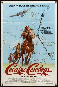 2w208 COCAINE COWBOYS 1sh '82 Andy Warhol, story of kilos, killers & Colombian connection!