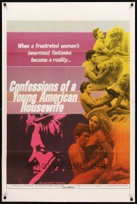 2w222 CONFESSIONS OF A YOUNG AMERICAN HOUSEWIFE 1sh '78 sexy images of couple making love!