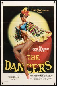 2w246 DANCERS 1sh '81 Georgina Spelvin, John Leslie, art of super sexy Vanessa del Rio!