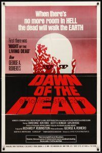 2w253 DAWN OF THE DEAD 16mm style 1sh '79 George Romero, no more room in HELL for the dead!