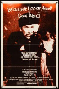 2w263 DEATH WISH II 1sh '82 Charles Bronson is loose again and wants the filth off the streets!