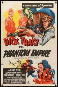 2w279 DICK TRACY VS. CRIME INC. 1sh R52 detective Ralph Byrd vs the Phantom Empire!