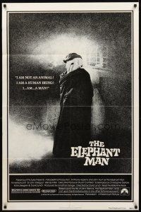 2w318 ELEPHANT MAN 1sh '80 John Hurt is not an animal, David Lynch, Anthony Hopkins!