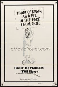 2w323 END style A advance 1sh '78 Burt Reynolds & Dom DeLuise, death is a pie in the face from god!