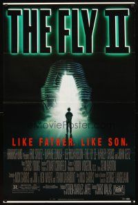 2w378 FLY II 1sh '89 Eric Stoltz, Daphne Zuniga, like father, like son, horror sequel, Mahon art