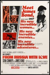 2w407 FROM RUSSIA WITH LOVE 1sh R80 Sean Connery is Ian Fleming's James Bond 007!
