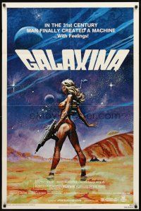 2w418 GALAXINA style A 1sh '80 great sci-fi art of sexy Dorothy Stratten by Robert Tanenbaum!