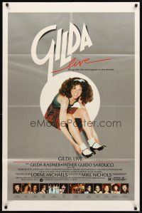 2w429 GILDA LIVE 1sh '80 Gilda Radner, Mike Nichols, Father Guido Sarducci, Saturday Night Live