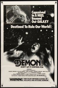 2w432 GOD TOLD ME TO 1sh '76 Larry Cohen satanic sci-fi, Demon, don't let it control you!