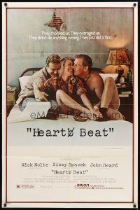 2w473 HEART BEAT 1sh '80 Nick Nolte as Neal Cassady, Sissy Spacek, John Heard as Jack Kerouac!