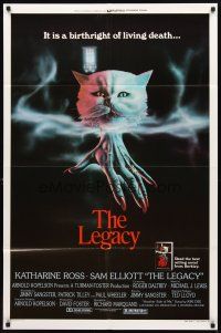 2w603 LEGACY style B 1sh '79 Katharine Ross, Sam Elliot, wild spooky cat artwork!