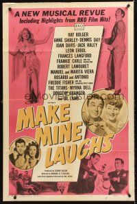 2w640 MAKE MINE LAUGHS style A 1sh '49 Ray Bolger, Jack Haley, Joan Davis!