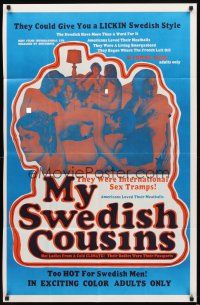 2w669 MY SWEDISH COUSINS 1sh '70 sexy images, they were international sex tramps!