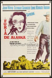 2w685 NORTH TO ALASKA Spanish/U.S. 1sh '60 John Wayne & Capucine in a fun-filled adventure in the Yukon!