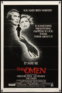 2w693 OMEN style F 1sh '76 Gregory Peck, Lee Remick, Satanic horror, you've been warned!