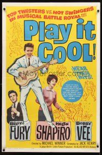 2w720 PLAY IT COOL 1sh '63 Michael Winner directed, great image of rockin' Bobby Vee!