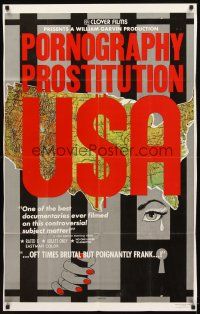 2w734 PROSTITUTION PORNOGRAPHY USA 1sh '71 oft times brutal but poignantly frank!