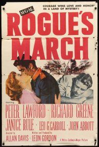 2w771 ROGUE'S MARCH 1sh '52 Peter Lawford, Janice Rule & Richard Greene in a land of mystery!