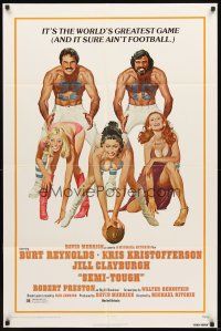 2w792 SEMI-TOUGH 1sh '77 Burt Reynolds, Kris Kristofferson, sexy girls & football art!