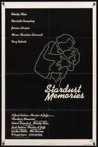 2w833 STARDUST MEMORIES 1sh '80 directed by Woody Allen, cool star constellation art!