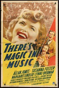 2w883 THERE'S MAGIC IN MUSIC style A 1sh '41 Grace Bradley Boyd, Susanna Foster, Allan Jones!