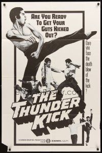 2w895 THUNDER KICK 1sh '73 martial arts action, dare you face the death blow of the kick!