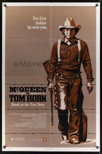 2w905 TOM HORN 1sh '80 they couldn't bring enough men to bring Steve McQueen down!
