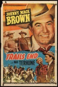 2w915 TRAIL'S END 1sh '49 cowboys Johnny Mack Brown & Max Terhune!