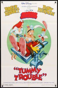 2w921 TUMMY TROUBLE DS 1sh '89 Roger Rabbit & sexy nurse Jessica with doctor Baby Herman!