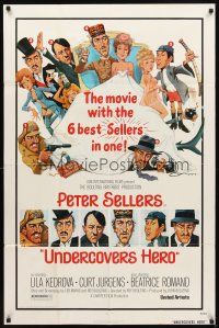 2w928 UNDERCOVERS HERO 1sh '75 Peter Sellers & the most WANTED women in France!