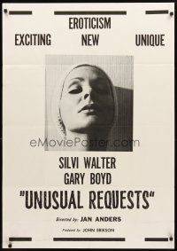 2w934 UNUSUAL REQUESTS 1sh '68 sexy Silvi Walter in exciting new eroticism!