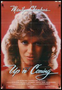 2w935 UP 'N' COMING video 1sh '83 super close-up of sexy Marilyn Chambers!