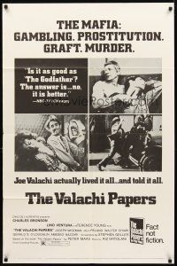 2w939 VALACHI PAPERS style C 1sh '72 directed by Terence Young, Charles Bronson in the mob!