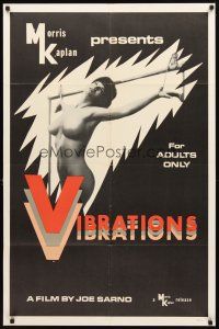 2w947 VIBRATIONS 1sh '68 directed by Joseph Sarno, image of sexy girl bound!